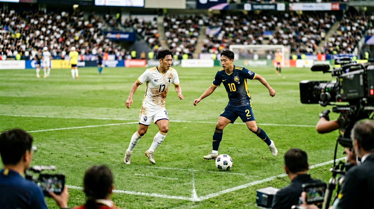 足球直播封面，绿茵场激烈对抗